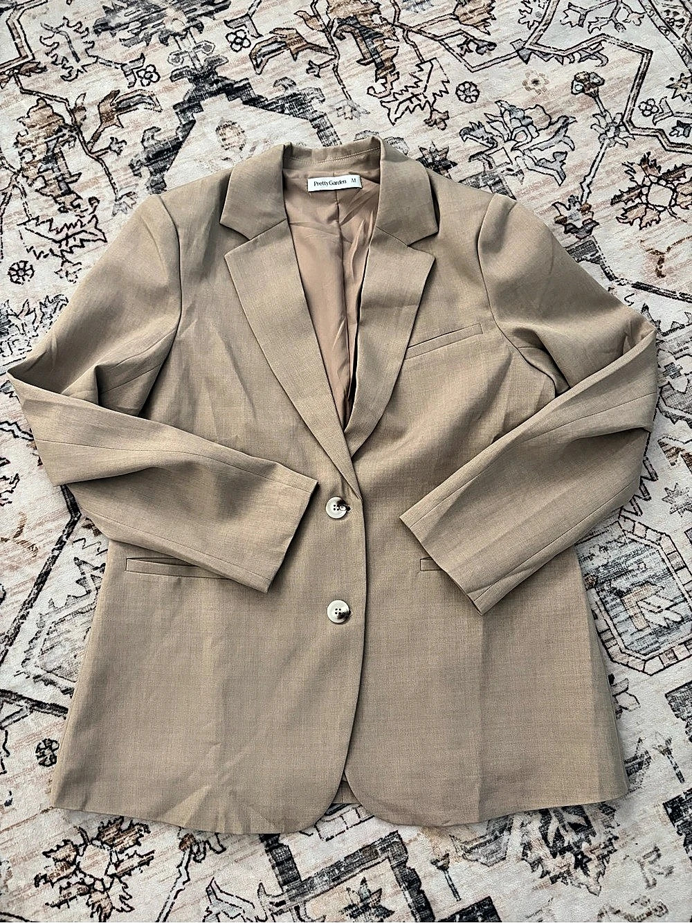 Business Casual Long Sleeve Lapel Open Front Suit Jacket Work